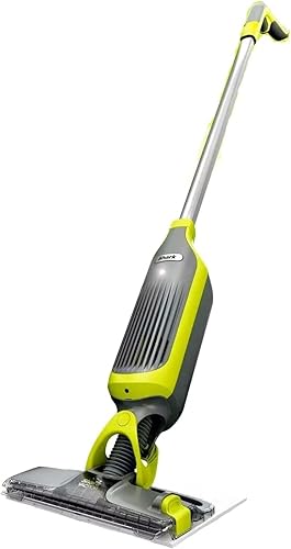 Shark VC205 VACMOP Pro Max Cordless Hard Floor Vacuum Mop with Disposable Pad Cleaning Solution, Shark Vc205 -Green / Gray (Renewed) - Poueer