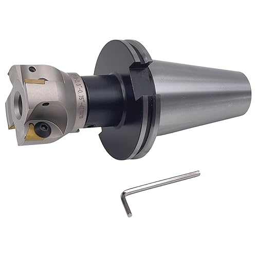 CME 6' 90° Indexable Face Mill w/ CAT50 Arbor, APKT1604 Inserts Included, 8 Flutes - Poueer
