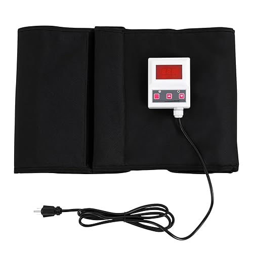 5 Gallon Insulated Pail Heater Honey Heating Blanket with Digital Display, 110V 400W Electric Honey Bucket Heater, 68-230℉ Bee Honey Warming Blanket for Honey Producers and Beekeepers - Poueer