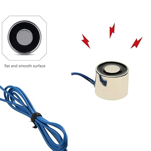 Heyiarbeit 12V DC 1500N Electric Lifting Magnet Electromagnet Solenoid Lift Holding 80mmx38mm - Poueer