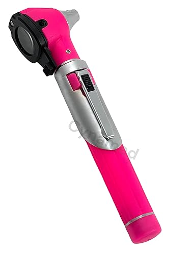 Premium Double Handle Otoscope Set -Otoscope/Great for School -Cynamed (PINK) - Poueer