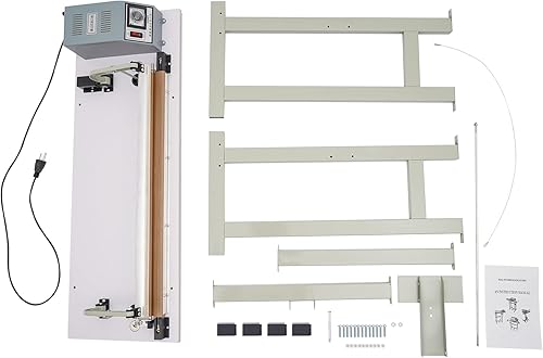 Foot Pedal Heat Sealing Machine 22.83' Plastic Bag Sealing Machine 850W 6 Time Gears Foot Pedal Impulse Sealer 0.6mm Width Foot-pedal Sealer for Industrial, Commercial Use - Poueer