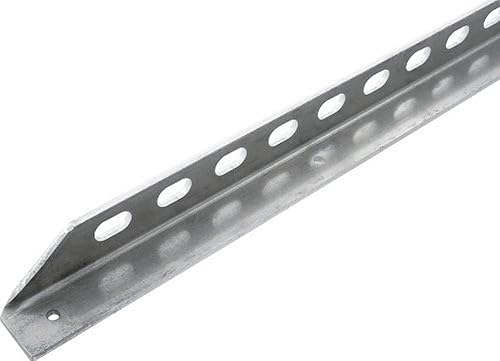 Allstar Performance Aluminum Angle Stock, 90 Degree, 1 in Wide, 1 in Tall, 1/8 in Thick, 73 in Long, 3/8 in Slots, Aluminum, Natural, Each - Poueer