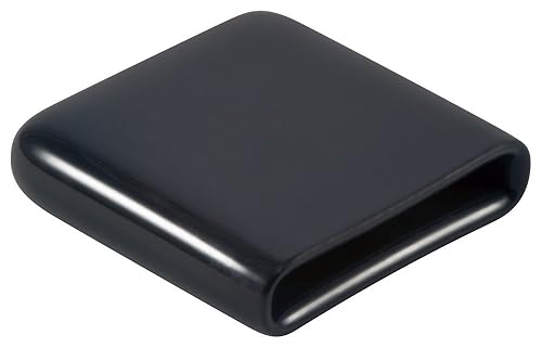 Caplugs 99390521 Plastic Rectangular Finishing Cap with Flat End Grip. VRF-125X1500-16, Vinyl, Length 1.000' ID 1.500', Black (Pack of 40) - Poueer