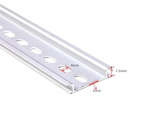 10 Pieces DIN Rail Slotted Aluminum RoHS 1000mm Long 35mm Wide 7.5mm High,10 Meters Total - Poueer