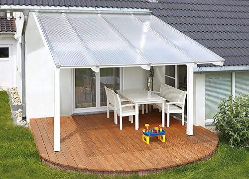 Falken Design Multiwall Polycarbonate Sheet, Greenhouse Cover Sheet, Clear, 24' x 36' x 8mm' - Poueer