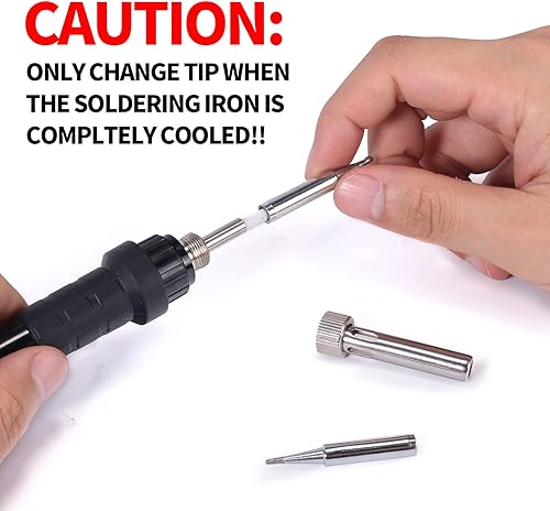 YIHUA 928D-III Soldering Iron,110W High Power, Fully Digital Display °F /°C- Temperature Control Soldering Tool, Accurate 194~896°F, with ON/OFF Switch, Iron Tip, Brass Wool, Automatic Sleep Mode - Poueer