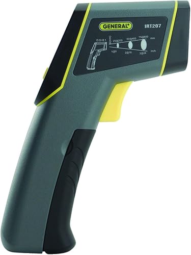 General Tools Non-Contact Digital Laser Temperature Gun, Thermal Detector, -4 to 608 degrees F (-20 to 320 degrees C) - For Cooking/BBQ/Food/Fridge/Pizza Oven/Engine - Poueer