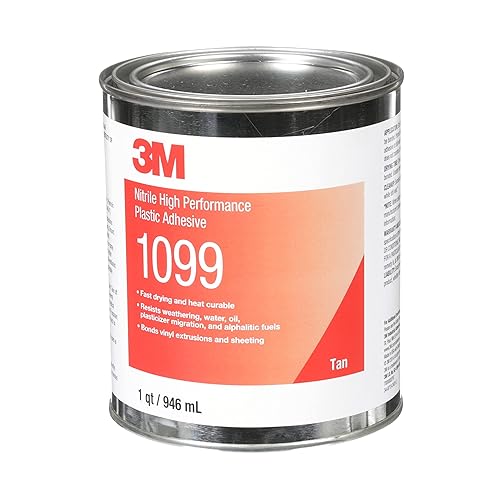 3M Nitrile High Performance Plastic Adhesive 1099, Light Tan, 1 Qt can - Poueer