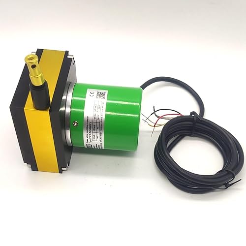 CALT 3000mm Analog Draw Wire Encoder Linear Displacement Sensor Length Measurement 24Vdc Supply 0-10V Output - Poueer
