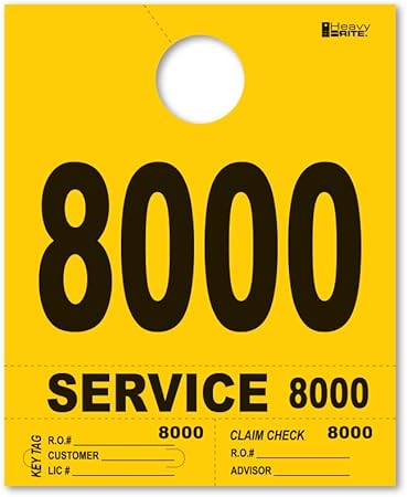 Flywheel Heavy Brite 4 Part Service Dispatch Numbers (000, Blue) - Poueer