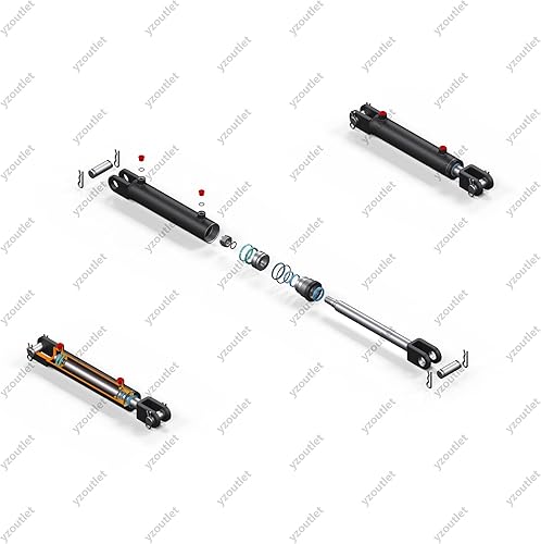 Mighty Double Acting Hydraulic Welded Cylinder Clevis - 2' Bore x 8' Stroke - Poueer