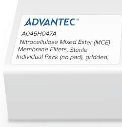 Nitrocellulose Mixed Ester (MCE) Membrane Filters, Sterile, Gridded, 0.45um, 47mm Diameter, 100/pk - Poueer