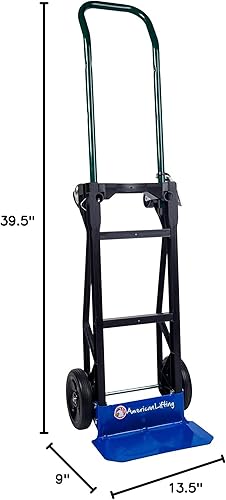 400 lb Capacity Ultra Lightweight Super Strong Nylon Convertible Hand Truck & Dolly - Poueer