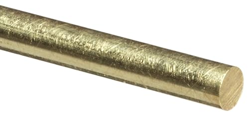 Brass 260 Wire, Straightened, 0.025' Diameter, 36' Length (Pack of 3) - Poueer