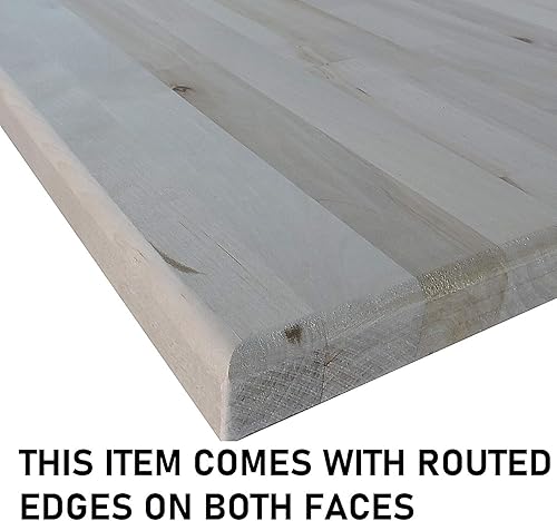 1.5' x 18' x 36' Birch Table/Counter/Island Top ** see all Edge options ** (Sharp edges (no routing)) - Poueer