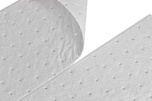 White Oil-Only Meltblown Pads, Medium Weight, 100 Count, 15'x17', Highly Absorbent, Hydrophobic - Poueer