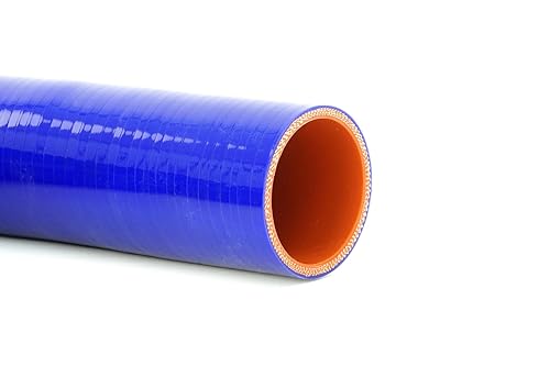 HPS HTSEC135-125-BLK High Temp 4-ply Reinforced Silicone 135 Degree Elbow Coupler Hose, 1-1/4' ID, 5mm Wall Thickness, 5' Leg Length on each side, Black - Poueer