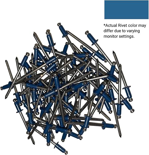 EAGLE 1: Stainless steel Rivets 1/8' x 1/4' (#43) (250, Light Stone) - Poueer