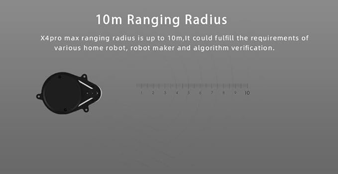 youyeetoo YDLIDAR X4 Pro 360 Degree, 2D Laser Range Lidar Scanner, Triangular Ranging 10 Meters Scanning Radius, for Arduino Raspberry pi Obstacle Avoidance and Navigation of Robots - Poueer