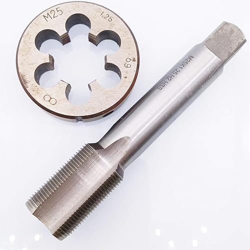 HSS M25 x 1.25mm Tap and M25 x 1.25mm Die Metric Thread Right Hand - Poueer