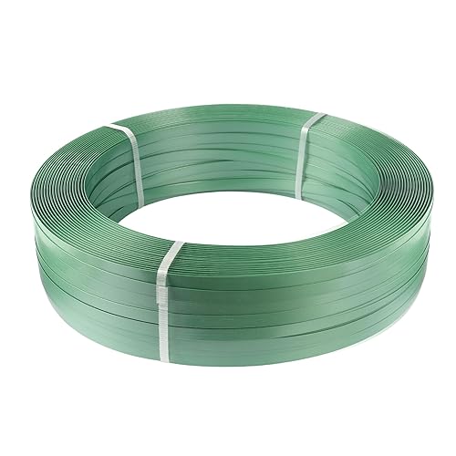 U.S. Solid Packaging 3/4' x 0.039' x 2723ft. Length Polyester PET Strapping Roll Green, UV, Water, and Rust Resistance - Poueer