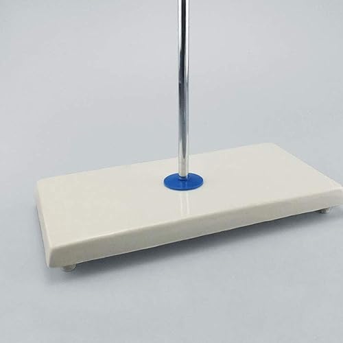 Burette Stand Titration Bench (Titration Set) Burette Stand White Porcelain Length * Width 11×5.5in (Pole Diameter×Height 0.39× 25.59in) - Poueer