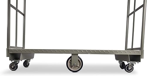 Heavy Duty, Narrow Aisle U-Boat Platform Truck Dolly, 16x60 Steel Deck, 2000 Lbs. Capacity - Poueer