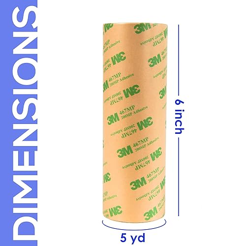 CANOPUS Double Sided Transfer Sheet, 468MP Adhesive Transfer Tape, 12in x 5yd - Poueer
