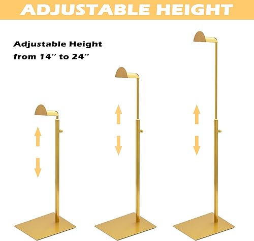 Royxen 3 Pack Handbag Rack Stainless Steel with Adjustable Height, Purse Display Stand, Black - Poueer