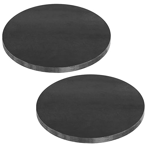2 PCS 7-1/2' Round Weldable Heavy Duty Steel Sheet Base Plate Flat Disks, Thickness 9/32' - Poueer
