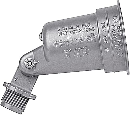 Red Dot Round Zinc Lamp Holder Silver 4-23/32 in. - Poueer