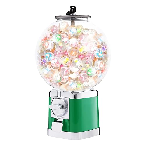 Capsule Vending Machine Candy Machine Dispenser for Business Toy Vending Machine Dispenser Lockable Candy Gumball Dispenser Machine Prize Machine Twister Ball Dispenser (White) - Poueer