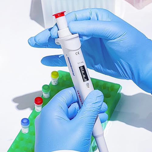 Adjustable Micropipette, Universal Tip Cone ISO 8655 Calibrated Pipette, Pack of 4 Including 0.1-2.0 µL, 2-20 µL, 20 – 200 µL, 100 – 1000 µL - Poueer