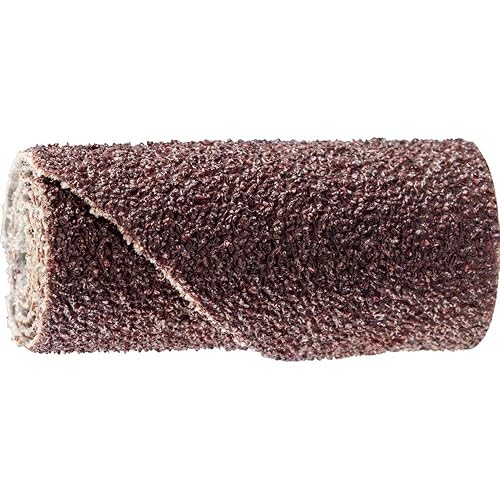 PFERD 41570 Untapered Cartridge Roll, Aluminum Oxide A, 1/2' Diameter x 1' Length, 1/8' Arbor Hole, 120 Grit, 18000 Max RPM (Pack of 50) - Poueer
