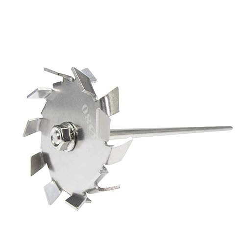 YUCHENGTECH Dispersing Disc Dispersion Impeller Dispersing Machine Blade Paddle Impeller Stainless Steel 8cm Disc with 8X300mm Rod (3.15″disc with 0.31″X11.8″Rod) - Poueer