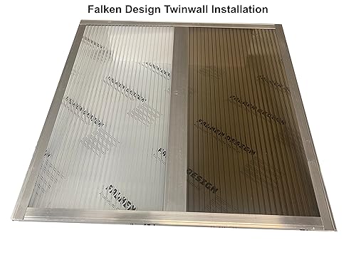 Falken Design Multiwall Polycarbonate Sheet, Greenhouse Cover Sheet, Clear, 24' x 36' x 8mm' - Poueer