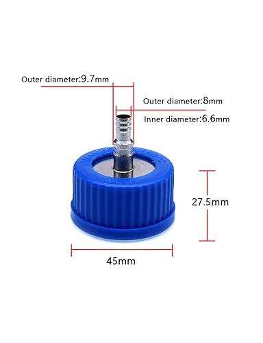 Moonetto Stainless Steel Blue GL45 Safety Cap with Holes, VapLock Solvent Delivery Cap - Poueer