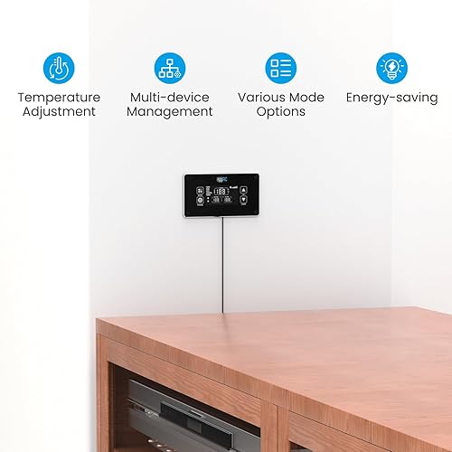 12' USB Quiet Cabinets Cooling Fan System with Smart Controller, for Home Theater AV Cabinets,Plant House, pet Kennel - Poueer