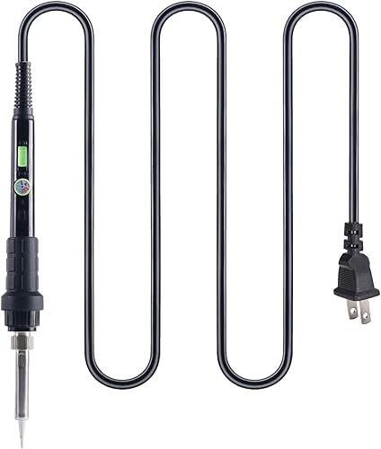 YIHUA 928D-III Soldering Iron,110W High Power, Fully Digital Display °F /°C- Temperature Control Soldering Tool, Accurate 194~896°F, with ON/OFF Switch, Iron Tip, Brass Wool, Automatic Sleep Mode - Poueer