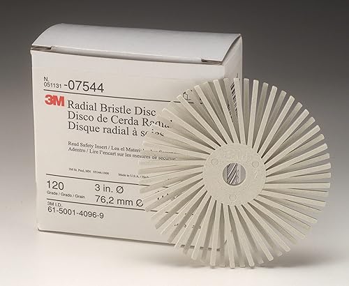 Cubitron Scotch-Brite Radial Bristle Disc, 3 in x 3/8 in 50 - Poueer