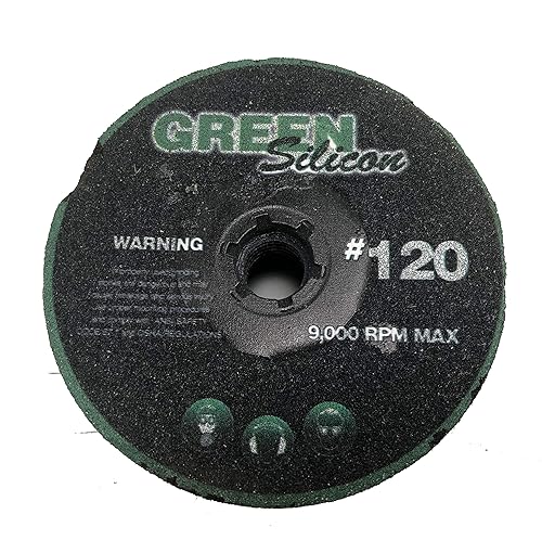 4' Green Silicon Carbide Grinding Stones (120 Grit, 5) - Poueer