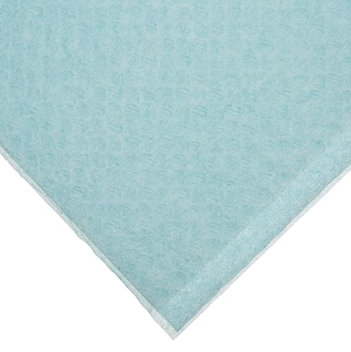 TIDI Patient Chainless Bibs with Ties, Blue, 18' x 25' (Pack of 250) -Tissue/Poly Shell Embossed Dental Bib - Dental Consumables (917673) - Poueer
