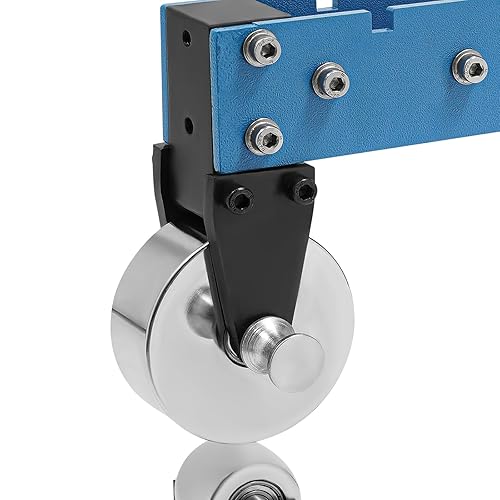 Professional Benchtop English Wheel with 5 Wheels, 12'' Throat Depth, Form Up to 16Ga/1.5mm Mild Steel, Copper, and Aluminum, 90° Rotatable Wheels - Poueer