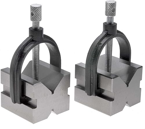 VME VB-1 1' Capacity V Block and Clamp Pair - 1-5/8' wide - Poueer