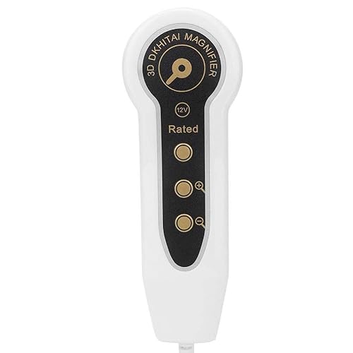 Skin Hair Analyzer, 5 Inch LCD Screen Digital Skin Diagnosis Scanner System Hair Analyzer Analysis Scanner Rechargeable Hair Analyser Machine Digital Skin Health Detection for Home Salon Use(US) - Poueer