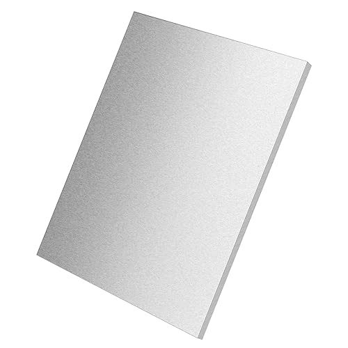 LEXININ 2 Pack 12 x 12 x 1/4 Inch 6061 Aluminum Sheet, Plain Aluminum Plate with Protective Film, Metal Flat Aluminum Sheet for Industrial, 305 x 305 x 6mm - Poueer