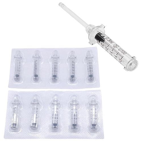 20PCS Empty Nozzle Adapter Head Accessories Consumables, Small Ampoule Bottles Vials for Face Skin Care Pen (o.3ml) - Poueer