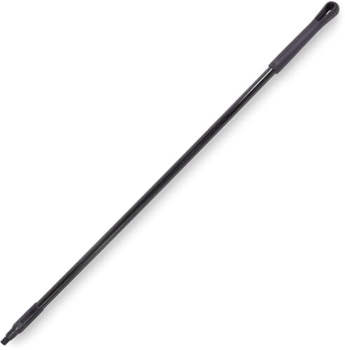 SPARTA 41225EC03 Fiberglass Broom Handle, Mop Handle, Replacement Handle With Acme Threaded Tip For Commercial Cleaning, 48 Inches, Black, (Pack of 12) - Poueer