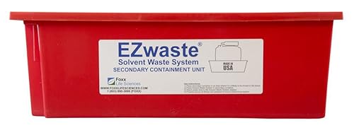 EZwaste Secondary Container Spill Basin, Safety Tray for 1L-10L (1 to 2.5 Gallon) Carboys, Bottles, and DOT Waste Containers, (Pack of 6) - Poueer